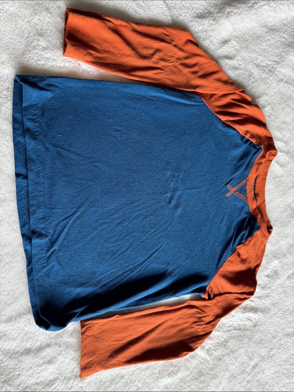 jumping beans Blue and Orange Long Sleeve Raglan Tee